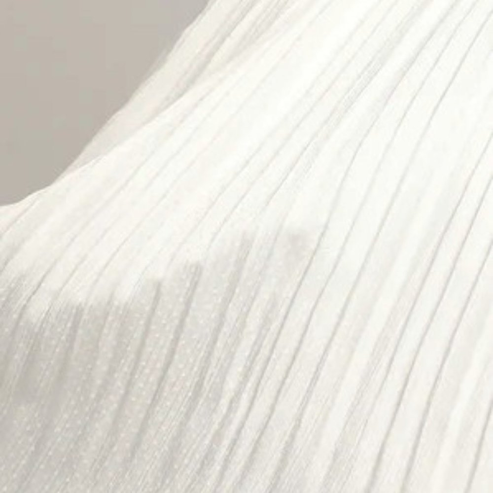Lulus Tier and Far Sleeveless Tiered Pleated Halter Midi Dress in White XL NWOT - Picture 5 of 5